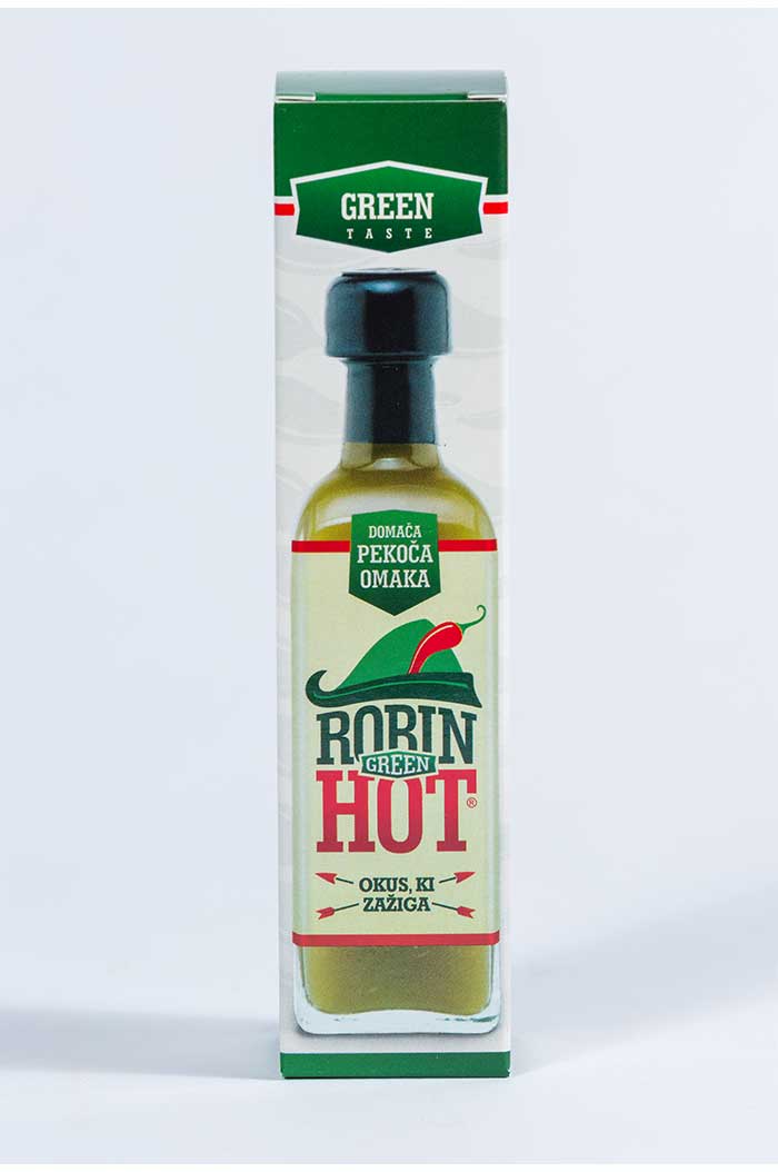 Robin Hot Green – blaga pekoča omaka za solate, zelenjavne krožnike in mesne jedi