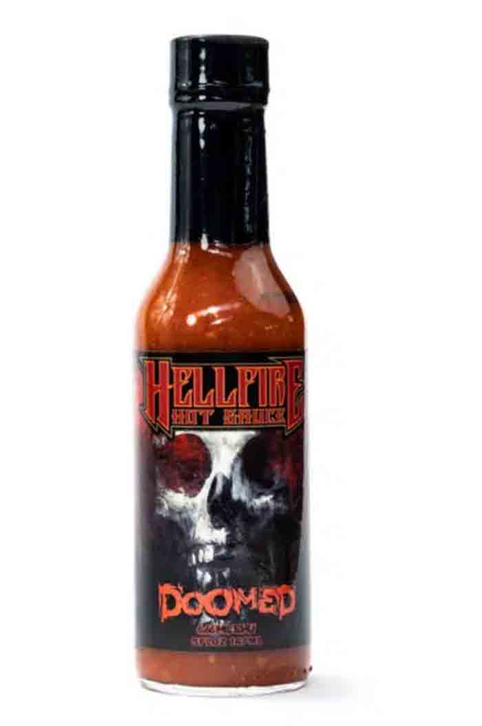Hellfire Doomed 148 ml – super ekstremna pekoča omaka z 2,7 milijona SHU