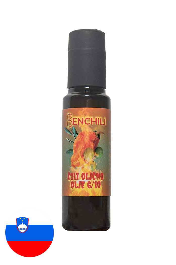 Benchili Čili oljčno olje – ekstra deviško olje s suhimi habanero čiliji