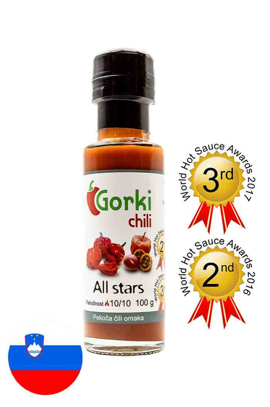 Gorki Chili All Stars – slovenska nagrajena pekoča omaka za meso, sendviče in enolončnice