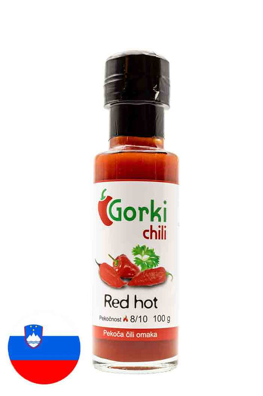 Gorki Chili Red Hot – ročno izdelana slovenska pekoča omaka za testenine, rižote in meso